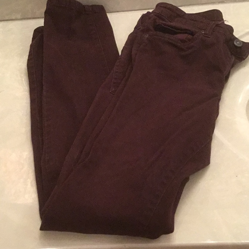 Maroon jeans